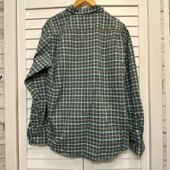 𝅺MEN'S XL button down long sleeve plaid shirt 100% cotton - Picture 3 of 6